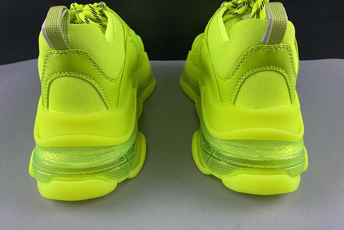 BALENCIAGA TRIPLE S CLEAR SOLE L.FREE DOU.FOAM/NOT WASHED SO FLUO YELLOW