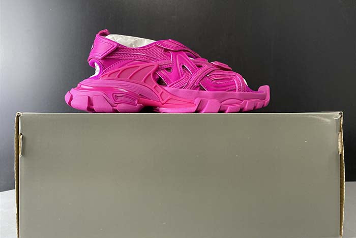 BALENCIAGA TRACK SANDAL "TRIPLE ROSE RED"