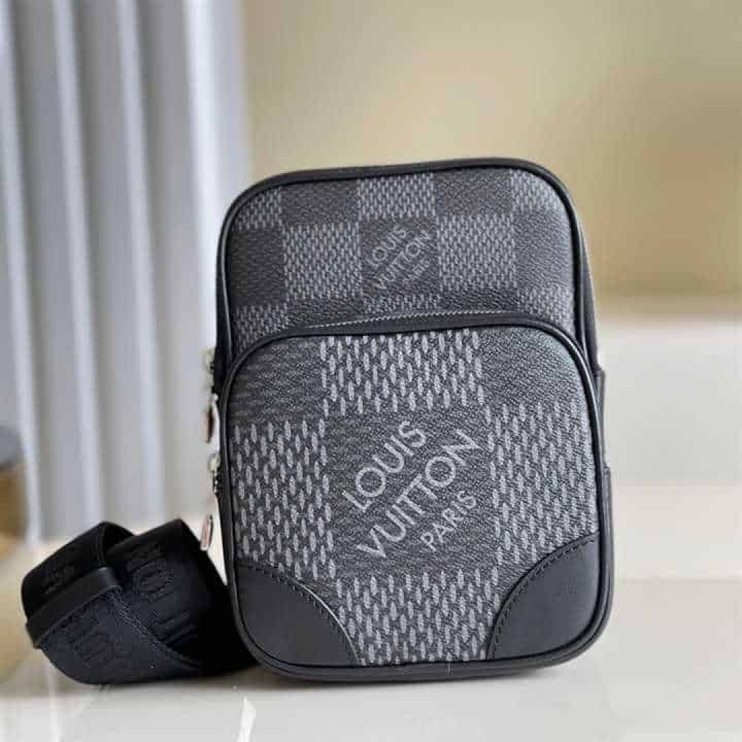 LOUIS VUITTON AMAZONE SLINGBAG GRAY DAMIER GRAPHITE 3D COATED CANVAS