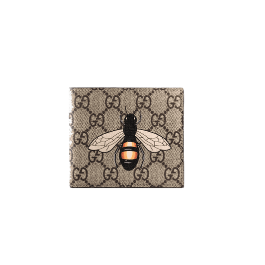 GUCCI BEE PRINT GG SUPREME WALLET