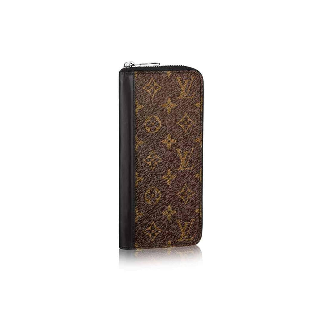 LOUIS VUITTON ZIPPY WALLET VERTICAL MONOGRAM MACASSAR CANVAS