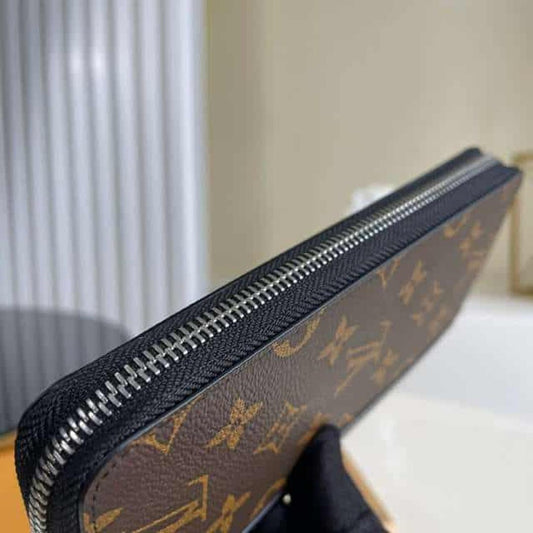 LOUIS VUITTON ZIPPY WALLET VERTICAL MONOGRAM MACASSAR CANVAS