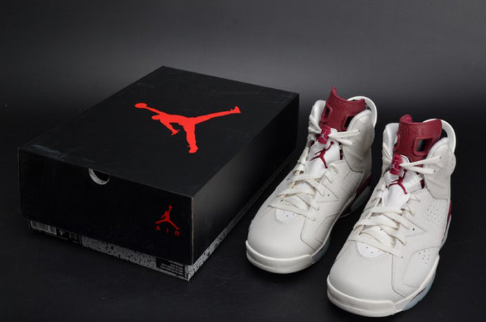 AIR JORDAN 6 RETRO "MAROON" WHITE