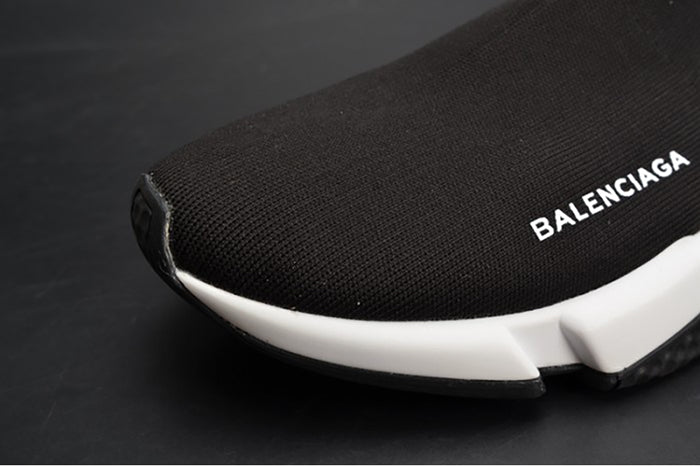 BALENCIAGA STRETCH MESH HIGH TOP SNEAKER BLACK WHITE