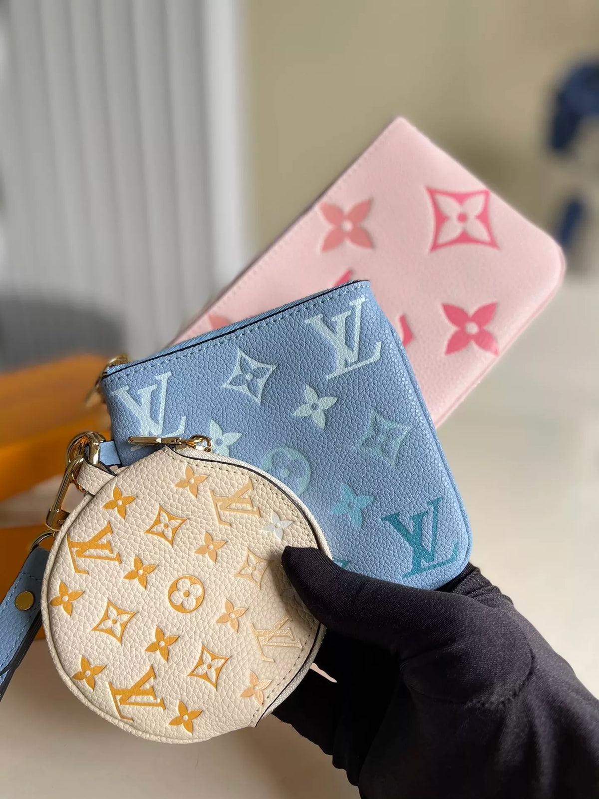 LOUIS VUITTON TRIO MONOGRAM EMPREINTE 3 IN 1 WALLET