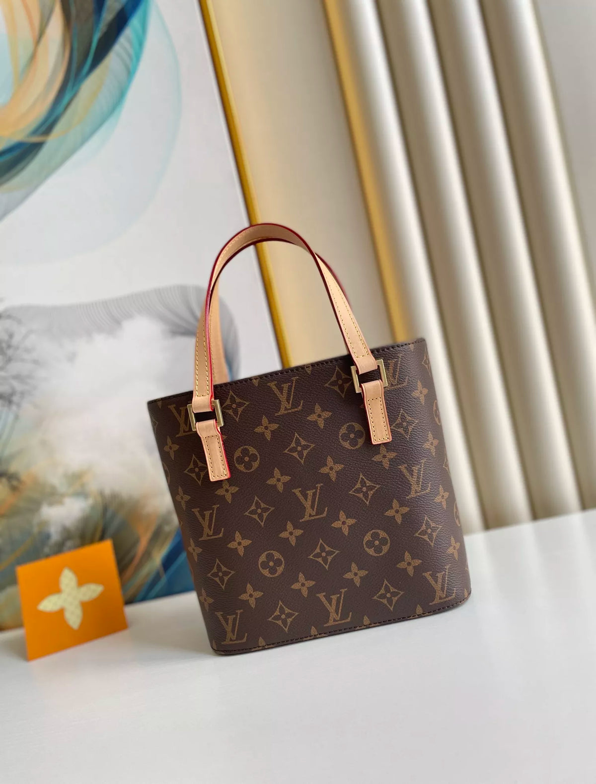 LOUIS VUITTON 23X21X8CM MONOGRAM N51172 DAMIER VINTAGE 2COLROS