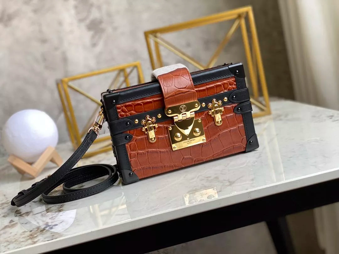 LOUIS VUITTON 19×5×11.5CM PETITE MALLE BOX ALLIGATOR SKIN