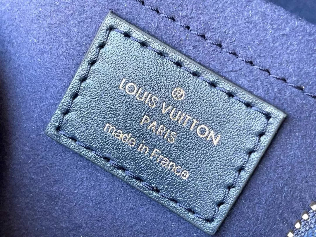 LOUIS VUITTON 16*16*16CM DICE BAG SQUARE HANDBAG, LOGO DENIM