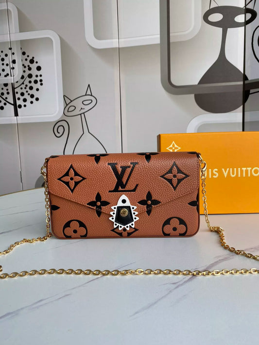 LOUIS VUITTON 21.0 X 12.0 X 3.0CM CRAFTY POCHETTE FÉLICIE BAG