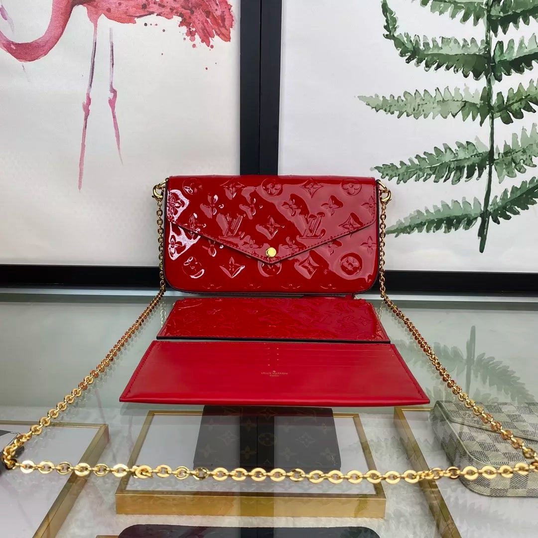LOUIS VUITTON 21.0X 12.0X 3.0CM MONOGRAM EMPREINTE POCHETTE FÉLICIE