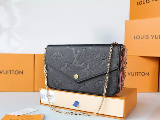 LOUIS VUITTON 21.0 X 12.0 X 3.0CM WILD AT HEART POCHETTE FÉLICIE MONOGRAM EMPREINTE