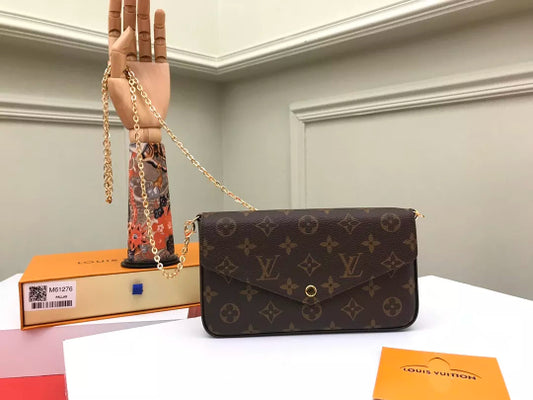LOUIS VUITTON 21 X 12 X 3 CM POCHETTE FELICIE DAMIER AZUR