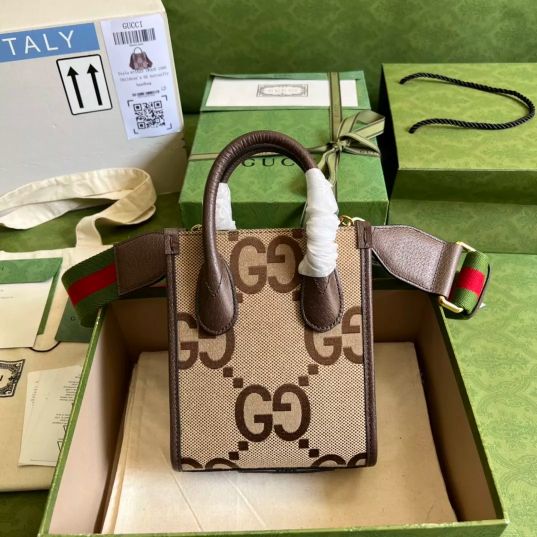 LOUIS VUITTON 16*20*7CM RETRO MINI TOTE BROWN / CANVAS