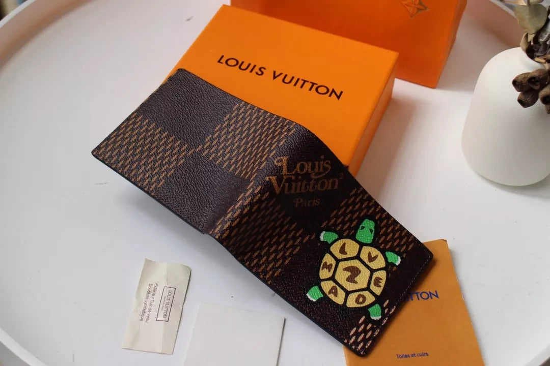 LOUIS VUITTON 11.5 x 9.0 x 1.5 CM VIRGIL ABLOH BAG GIANT DAMIER EBENE WALLET