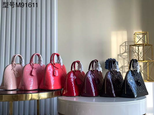 LOUIS VUITTON 32 X 24 X 15CM ALMA BB MONOGRAM VERNIS 7COLORS