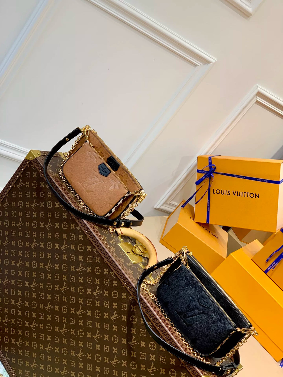 LOUIS VUITTON MULTI POCHETTE ACCESSOIRES WILD AT HEART MONOGRAM EMPREINTE