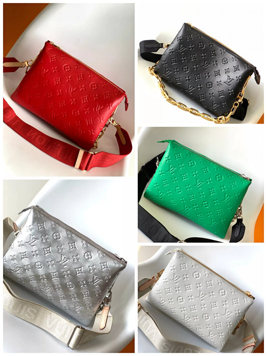 LOUIS VUITTON 26*20*12CM COUSSIN HANDBAG, MONOGRAM EMBOSSED FLUFFY SHEEPSKIN
