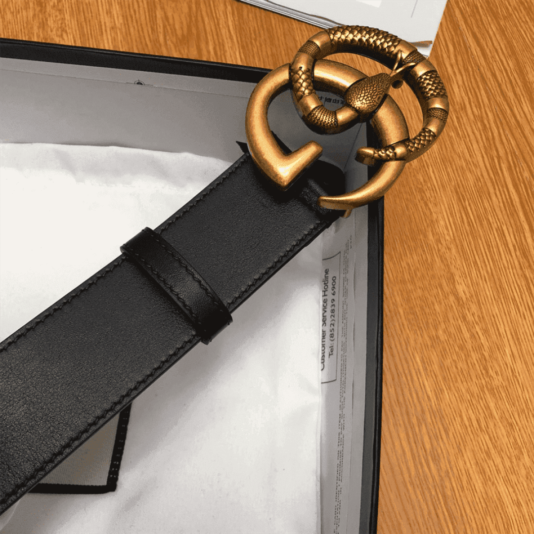 GUCCI DOUBLE G SNAKE BUCKLE BELT