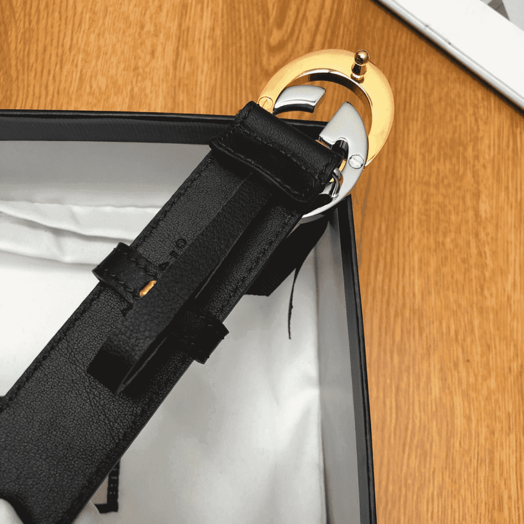 GUCCI GG LEATHER LOGO BELT