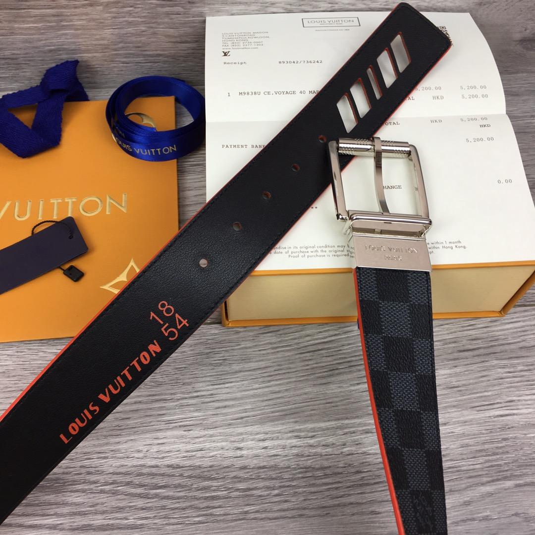 LOUIS VUITTON DA.MIER PRINT 40MM RE.VERSIBLE BELT