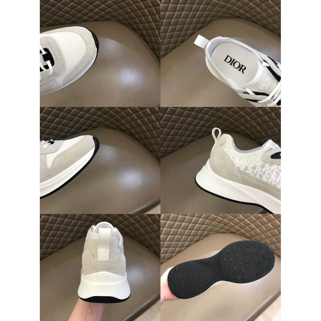 DIOR B25 OBLIQUE WHITE SUEDE RUNNER
