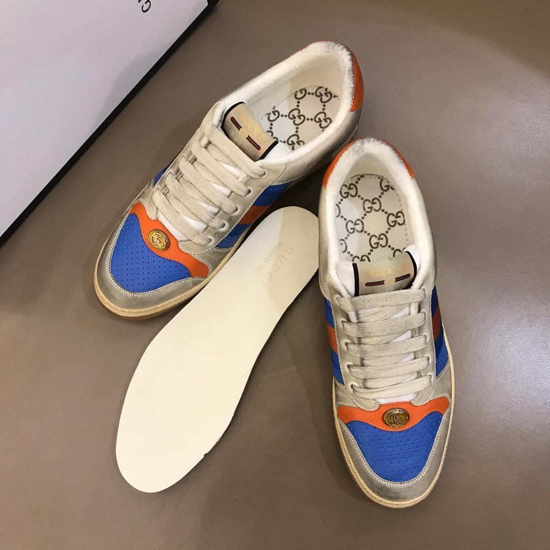 GUCCI SCREENER LEATHER SNEAKER