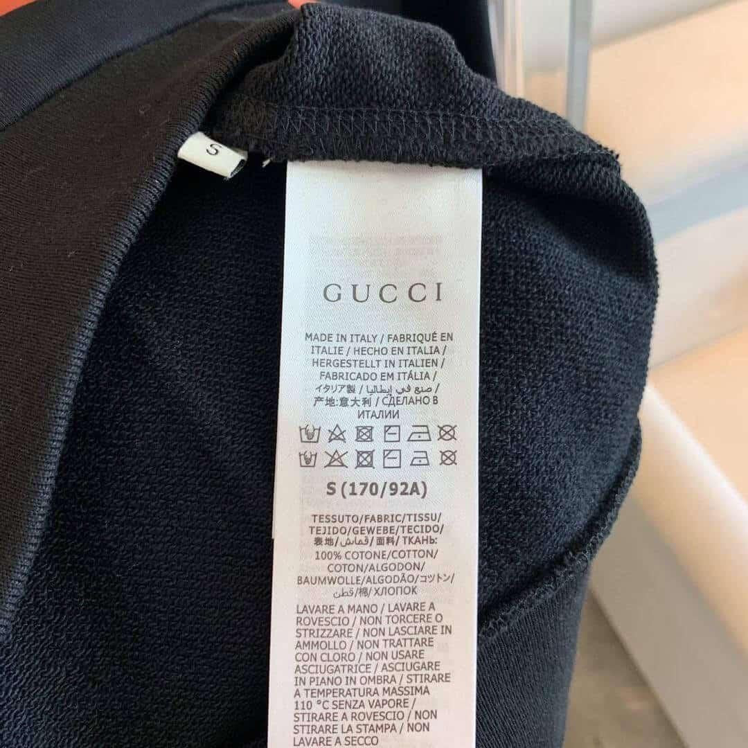 GUCCI BLACK 'FAKE/NOT' PRINT SWEATSHIRT