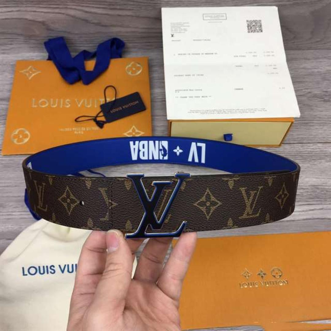 LOUIS VUITTON X NBA 3 STEPS 40MM REVERSIBLE MONOGRAM CANVAS BELT