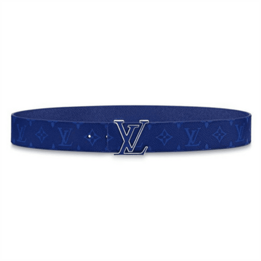 LOUIS VUITTON MEN'S INITIALES 40MM REVERSIBLE BELT BLUE