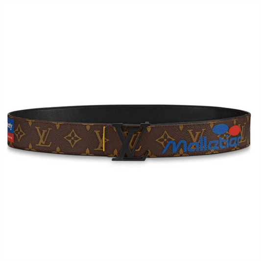 LOUIS VUITTON LV INITIALES BELT MONOGRAM LOGO STORY 40MM BROWN