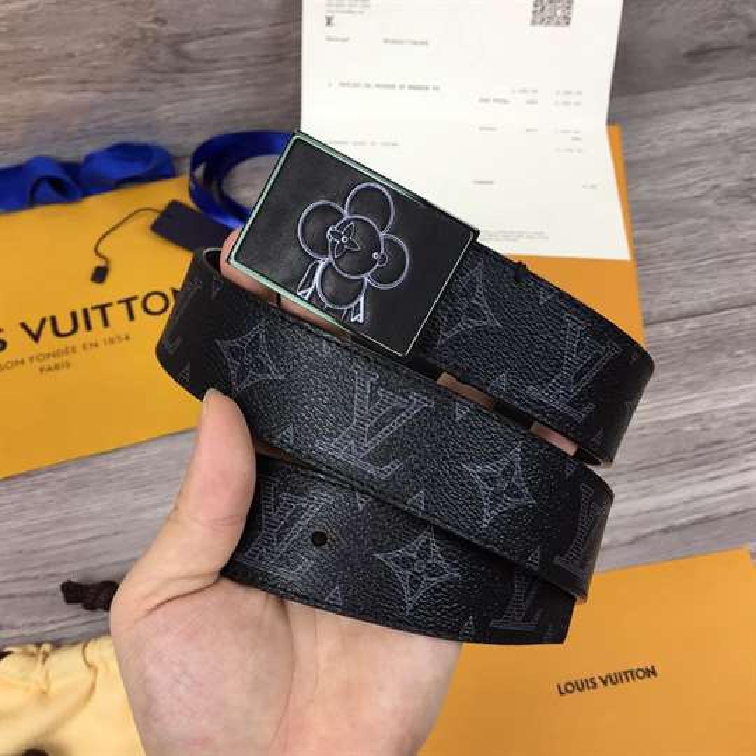 LOUIS VUITTON BELT METROPOLE MONOGRAM VIVIENNE ECLIPSE BLACK