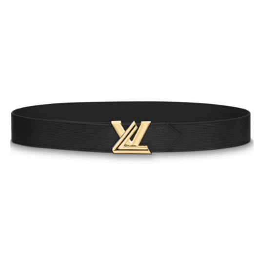 LOUIS VUITTON EPI LEATHER LV TWIST 40MM BELT M0068W BLACK