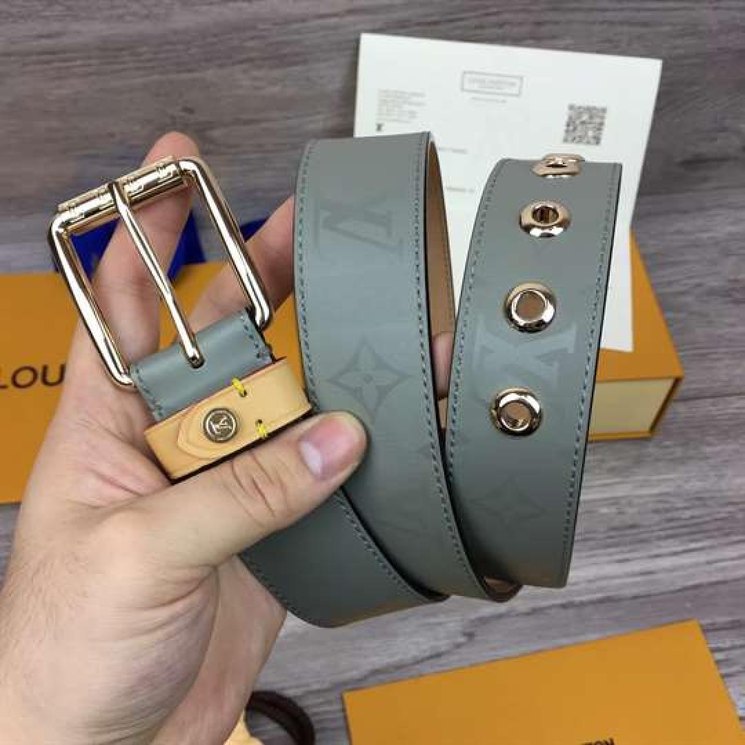 LOUIS VUITTON BELT VOYAGER MONOGRAM 35MM GREY