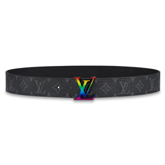 LOUIS VUITTON LV INITIALES REVERSIBLE BELT MONOGRAM ECLIPSE TAIGA 40MM RAINBOW