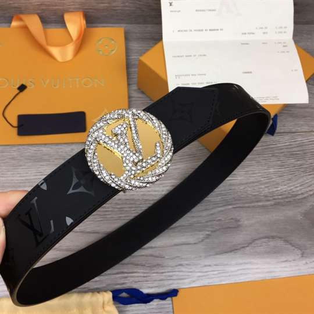 LOUIS VUITTON LV CIRCLE PLATE 35MM REVERSIBLE BELT