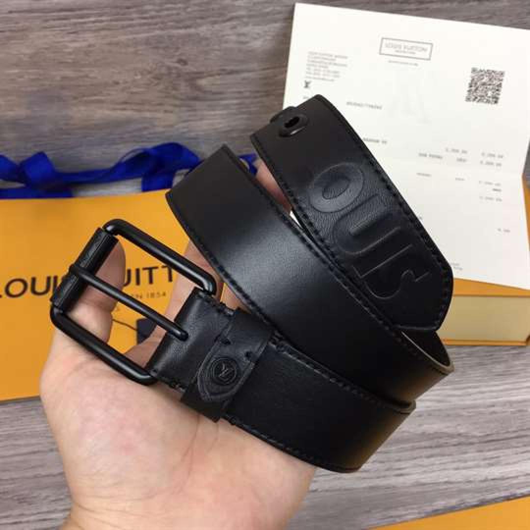 LOUIS VUITTON DARK INFINITY LEATHER VOYAGER 35MM BELT
