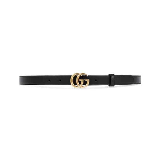 GUCCI BLACK GG MARMONT BELT 30MM
