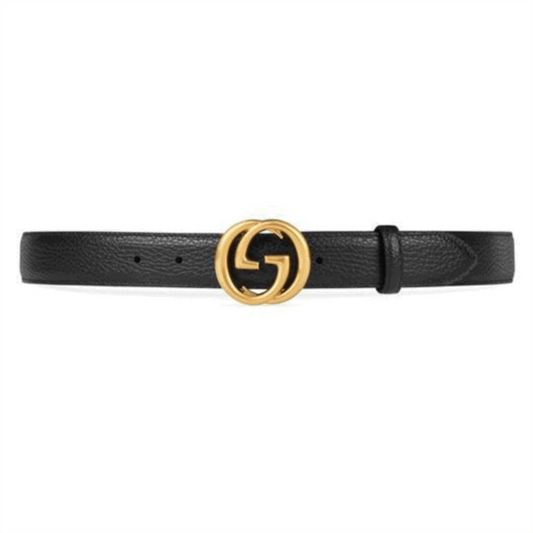GUCCI INTERLOCKING GG LEATHER BELT