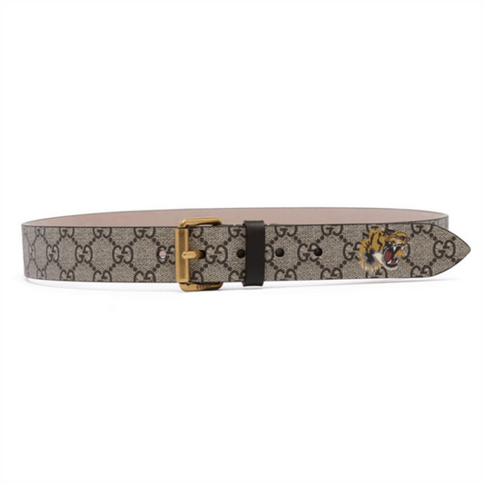 GUCCI TIGER PRINT GG SUPREME BELT
