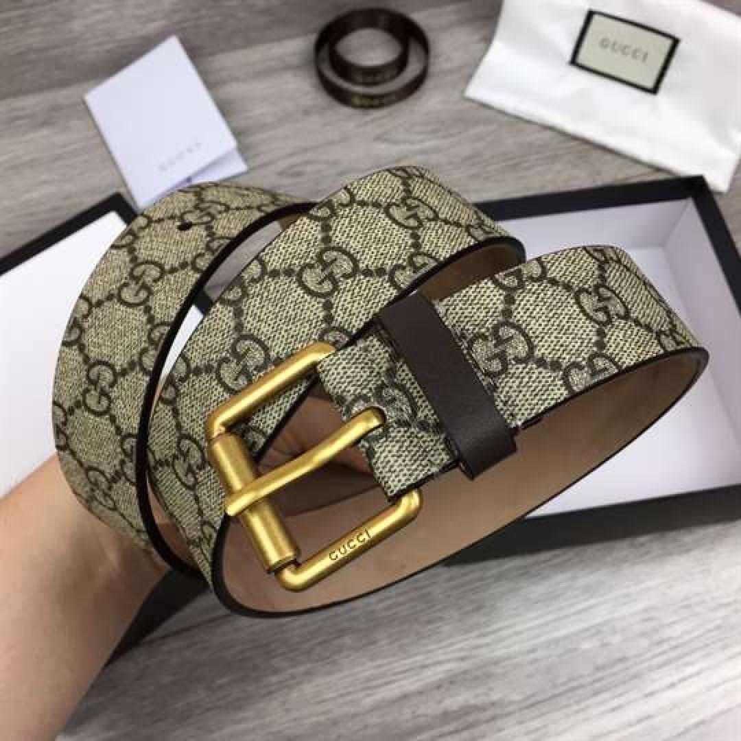 GUCCI TIGER PRINT GG SUPREME BELT