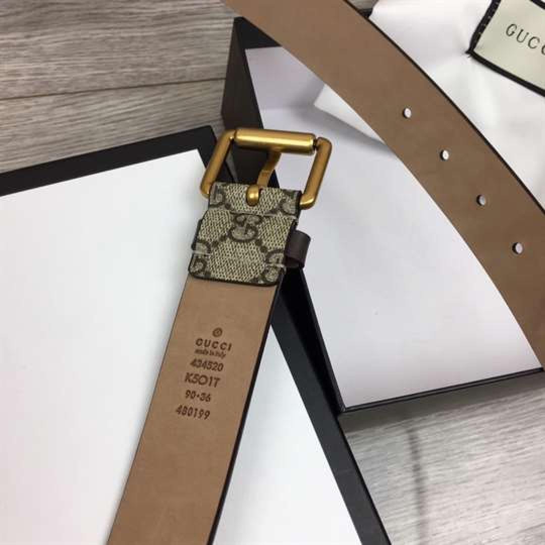 GUCCI SNAKE PRINT GG SUPREME BELT