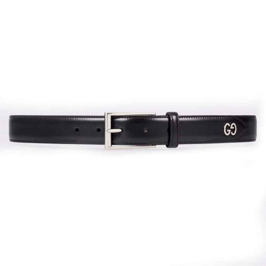 GUCCI LEATHER BELT WITH GG