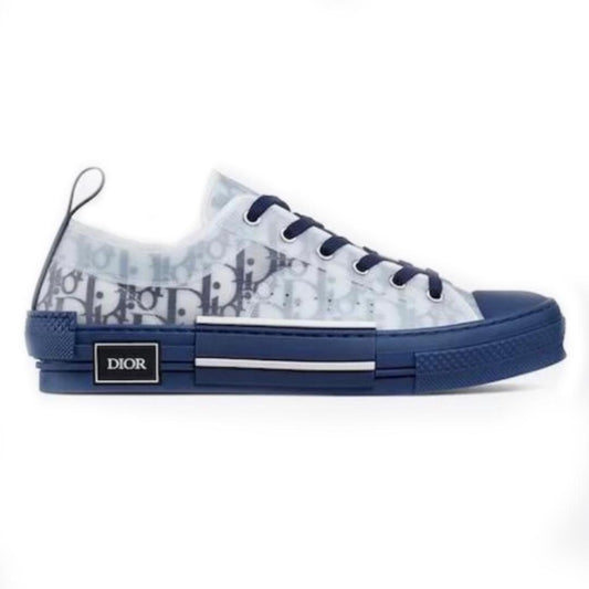 DIOR B23 LOW-TOP SNEAKER IN BLUE DIOR OBLIQUE