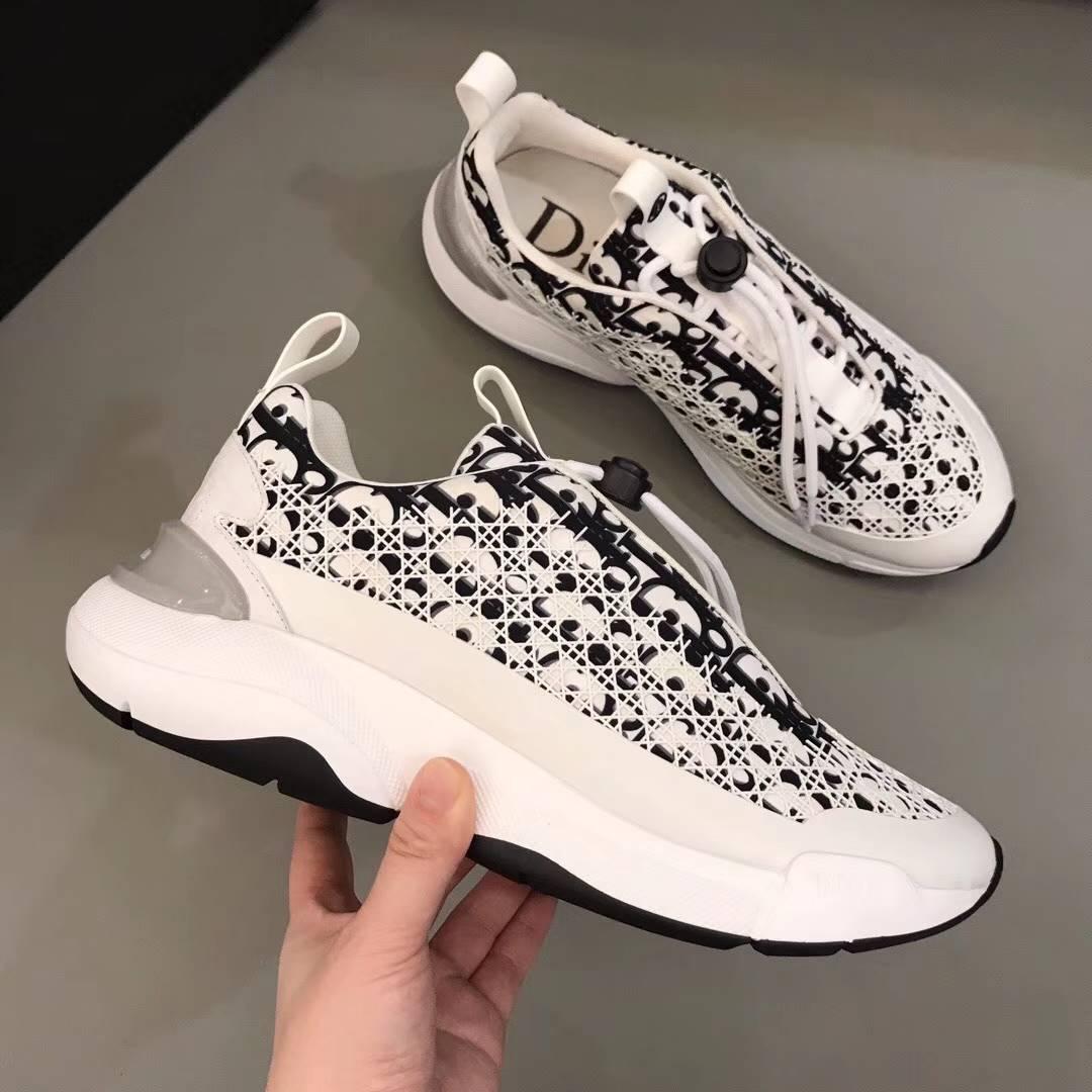 DIOR B24 CANNAGE MOTIF BLACK SNEAKER