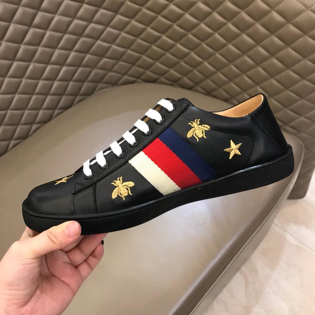 GUCCI BLACK BEE STAR WEB RED WHITE BLUE