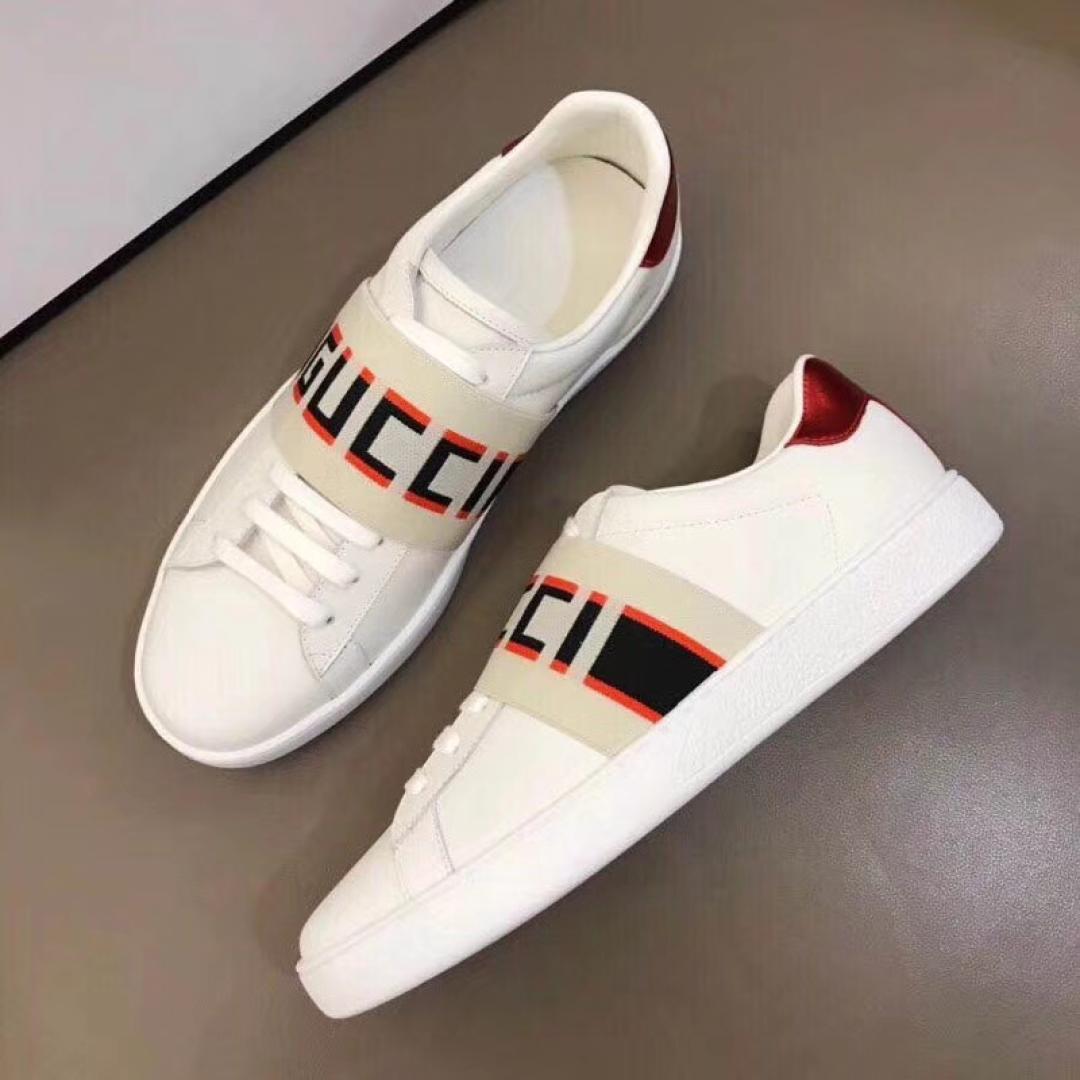GUCCI STRIPE LEATHER SNEAKER