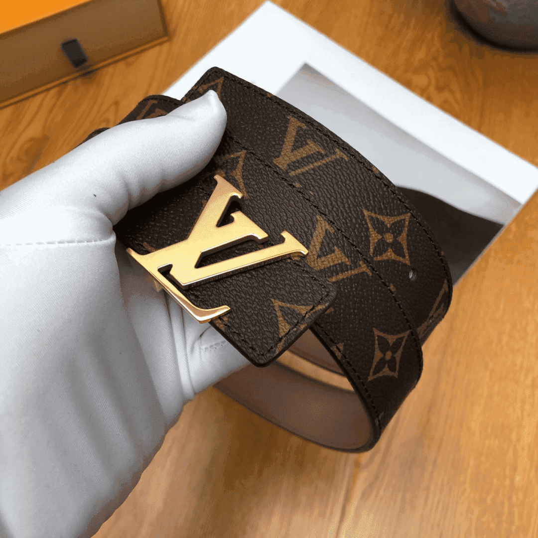 LOUIS VUITTON BELT LV INITIALES REVERSIBLE MONOGRAM ROSE POUDRE