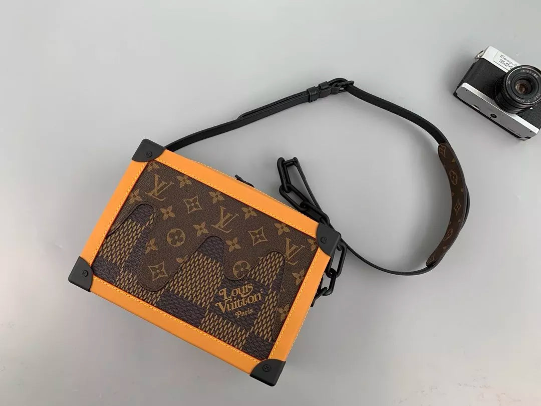 LOUIS VUITTON 25*18*10CM CHECKERED SOFT TRUNK CO BRANDED BOX BAG