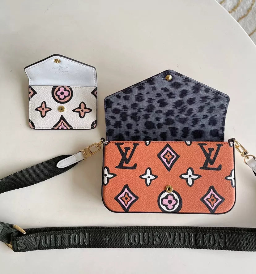 LOUIS VUITTON WILD AT HEART MULTI CHETTE FÉLICIE 17X9.6X3.5CM