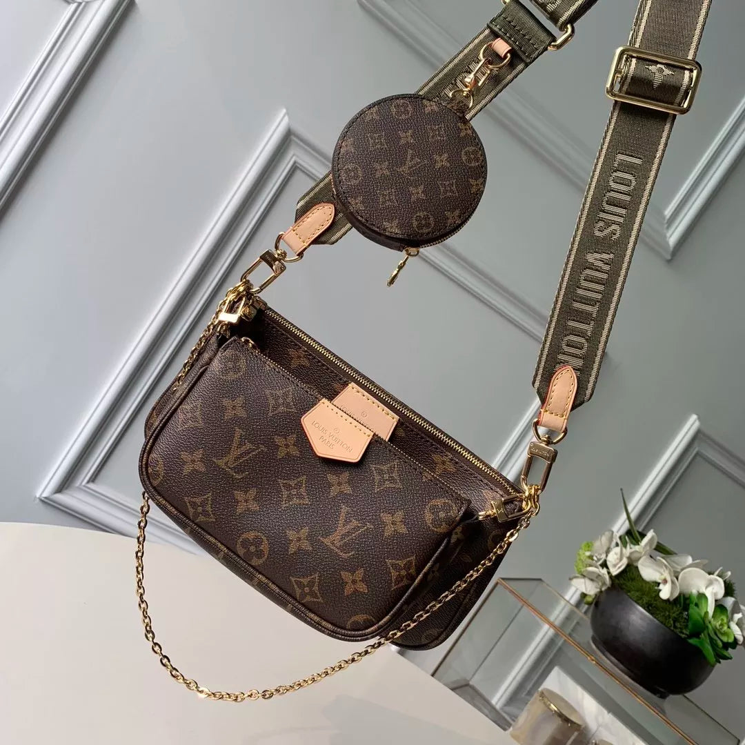 LOUIS VUITTON 24×13×4.5CM 19.5×11×4CM 9.5×2CM MONOGRAM MULTI POCHETTE